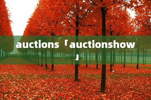 auctions「auctionshow」