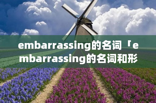 embarrassing的名词「embarrassing的名词和形容词」 embarrassing的名词「embarrassing的名词和形容词」