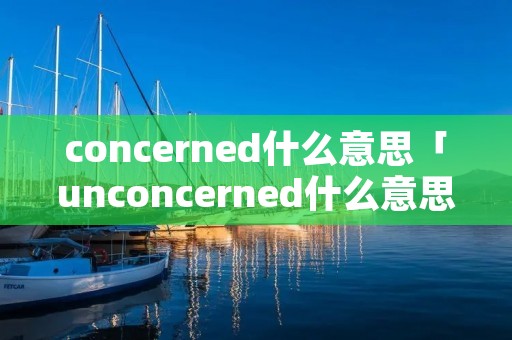 concerned什么意思「unconcerned什么意思」