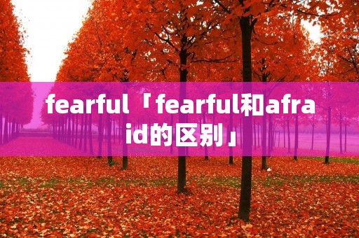 fearful「fearful和afraid的区别」