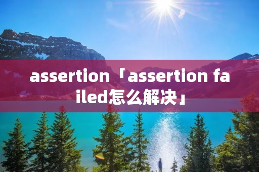 assertion「assertion failed怎么解决」