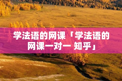 学法语的网课「学法语的网课一对一 知乎」 学法语的网课「学法语的网课一对一 知乎」