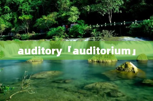 auditory「auditorium」