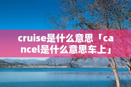 cruise是什么意思「cancel是什么意思车上」