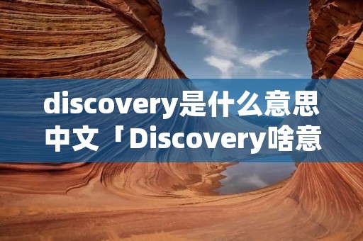 discovery是什么意思中文「Discovery啥意思」
