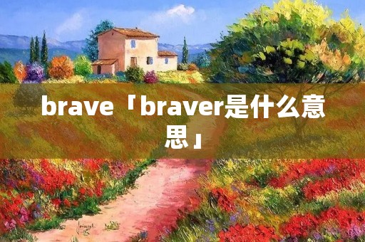 brave「braver是什么意思」