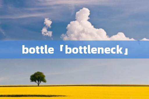 bottle「bottleneck」