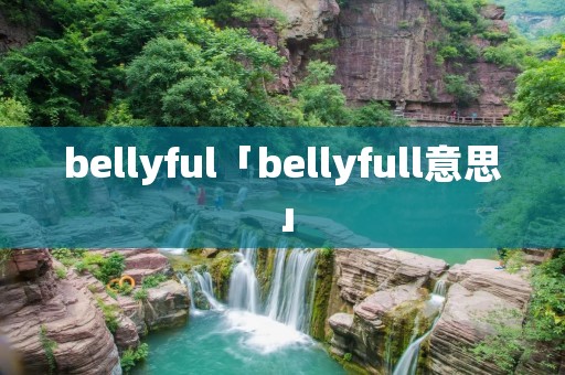 bellyful「bellyfull意思」