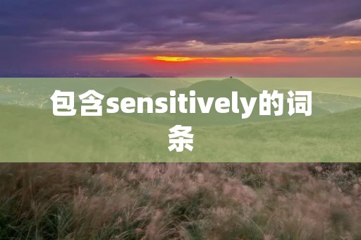 包含sensitively的词条