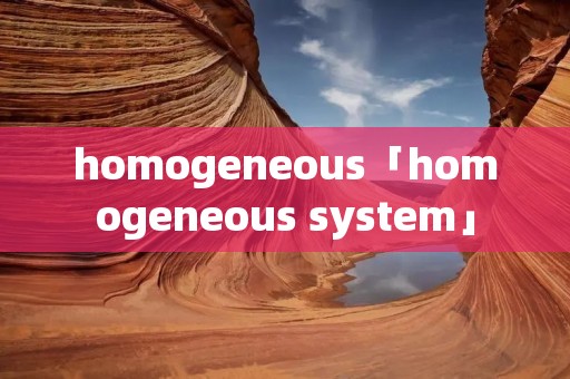 homogeneous「homogeneous system」