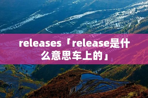 releases「release是什么意思车上的」