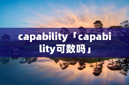 capability「capability可数吗」 capability「capability可数吗」