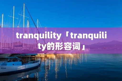 tranquility「tranquility的形容词」