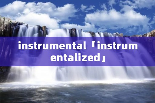 instrumental「instrumentalized」 instrumental「instrumentalized」