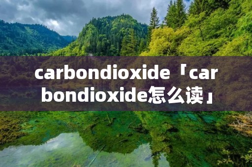 carbondioxide「carbondioxide怎么读」