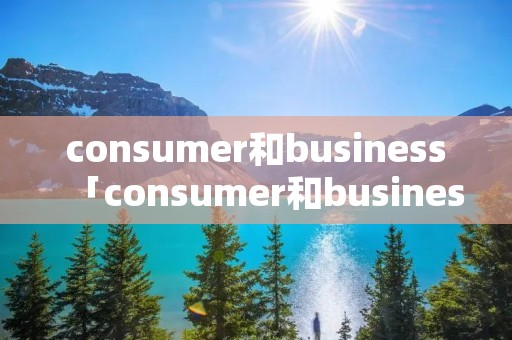 consumer和business「consumer和business有什么区别」