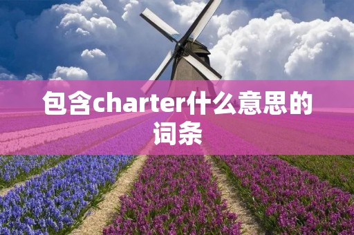 包含charter什么意思的词条 包含charter什么意思的词条