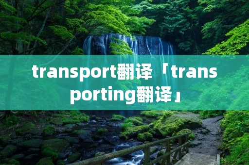 transport翻译「transporting翻译」