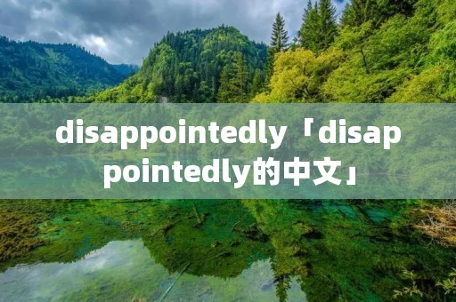 disappointedly「disappointedly的中文」 disappointedly「disappointedly的中文」