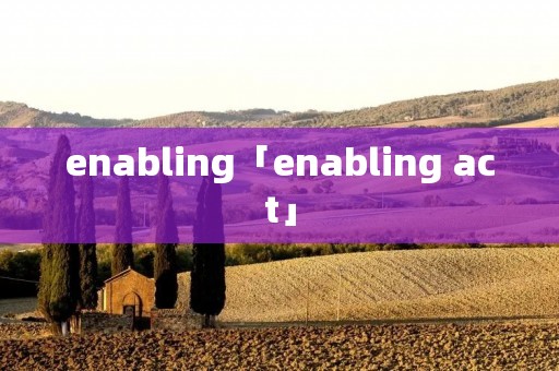 enabling「enabling act」