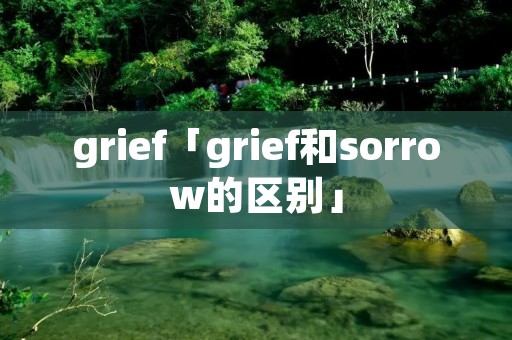 grief「grief和sorrow的区别」