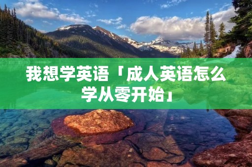 我想学英语「成人英语怎么学从零开始」