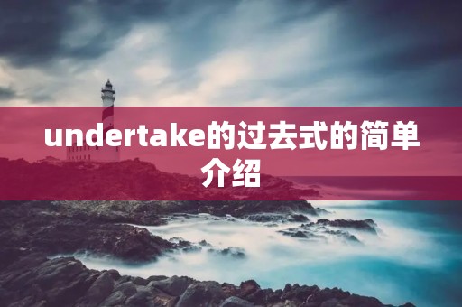 undertake的过去式的简单介绍 undertake的过去式的简单介绍