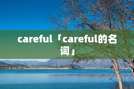 careful「careful的名词」