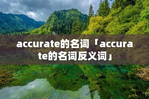accurate的名词「accurate的名词反义词」