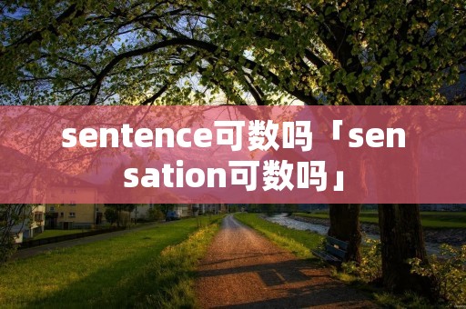 sentence可数吗「sensation可数吗」