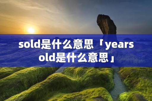 sold是什么意思「yearsold是什么意思」