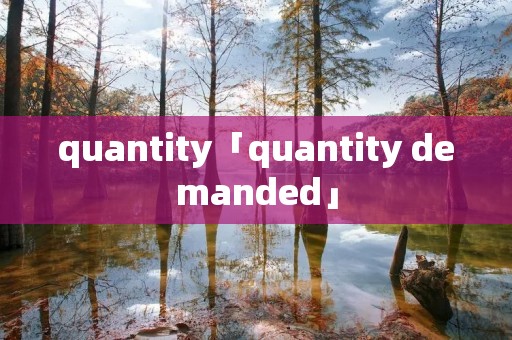 quantity「quantity demanded」 quantity「quantity demanded」