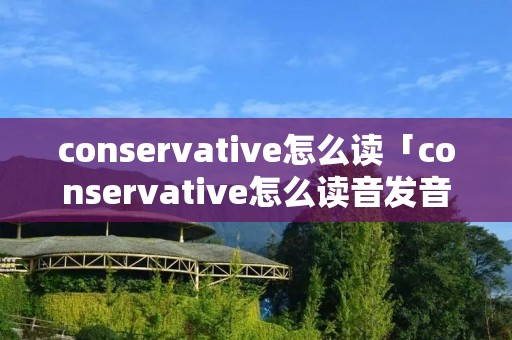 conservative怎么读「conservative怎么读音发音英语」