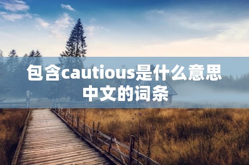 包含cautious是什么意思中文的词条