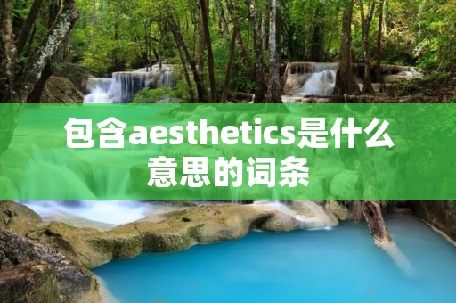 包含aesthetics是什么意思的词条