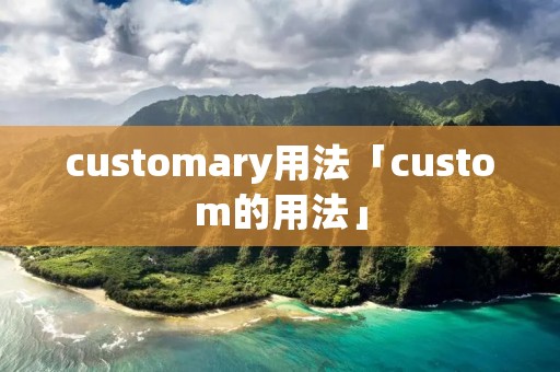 customary用法「custom的用法」