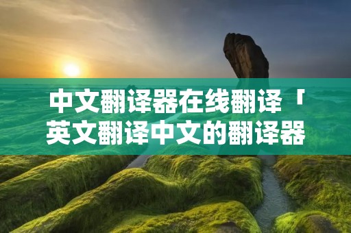 中文翻译器在线翻译「英文翻译中文的翻译器在线拍照」