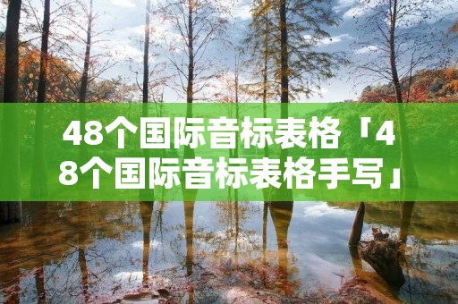 48个国际音标表格「48个国际音标表格手写」