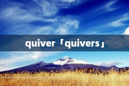 quiver「quivers」