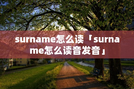surname怎么读「surname怎么读音发音」 surname怎么读「surname怎么读音发音」