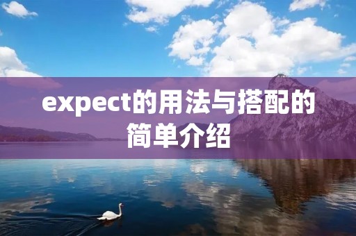 expect的用法与搭配的简单介绍