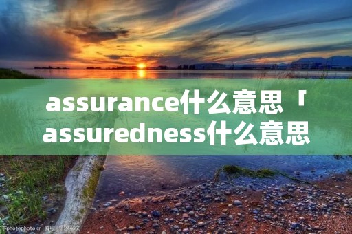 assurance什么意思「assuredness什么意思」 assurance什么意思「assuredness什么意思」