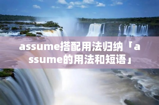 assume搭配用法归纳「assume的用法和短语」 assume搭配用法归纳「assume的用法和短语」