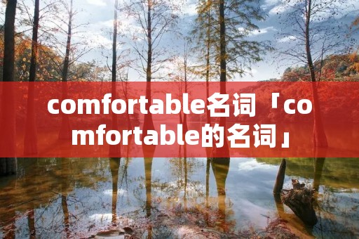 comfortable名词「comfortable的名词」