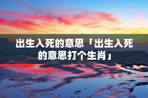 出生入死的意思「出生入死的意思打个生肖」