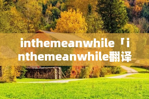 inthemeanwhile「inthemeanwhile翻译」