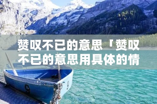 赞叹不已的意思「赞叹不已的意思用具体的情景表现出来」