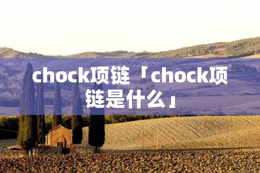 chock项链「chock项链是什么」