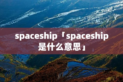 spaceship「spaceship是什么意思」