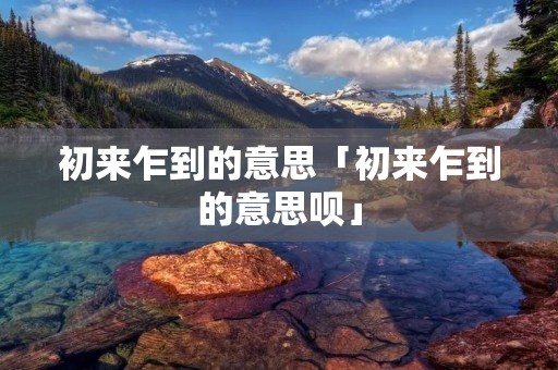初来乍到的意思「初来乍到的意思呗」